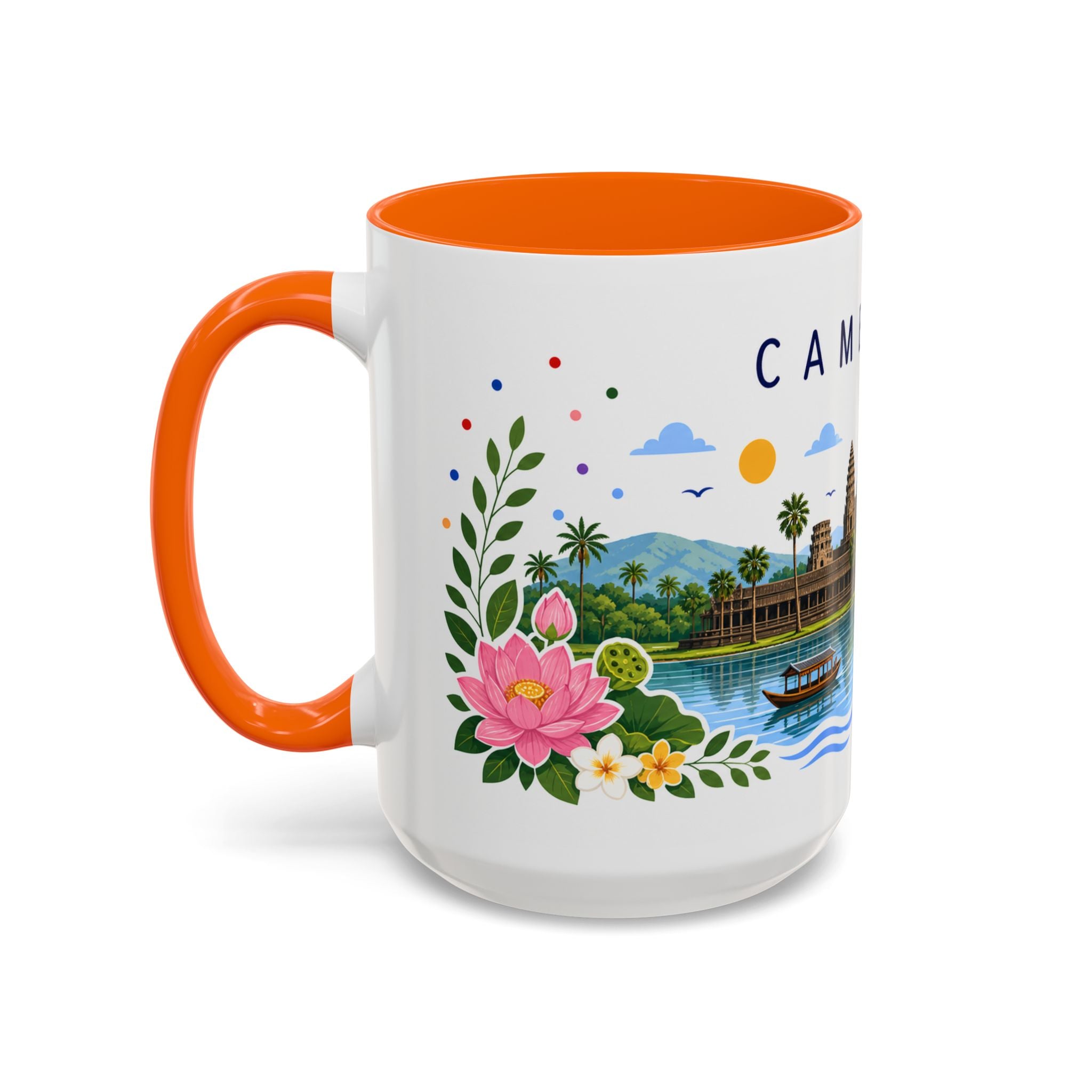Cambodia Coffee Mug | Travel Souvenir Accent Mug | Place Gift Ceramic Cup 11oz 15oz