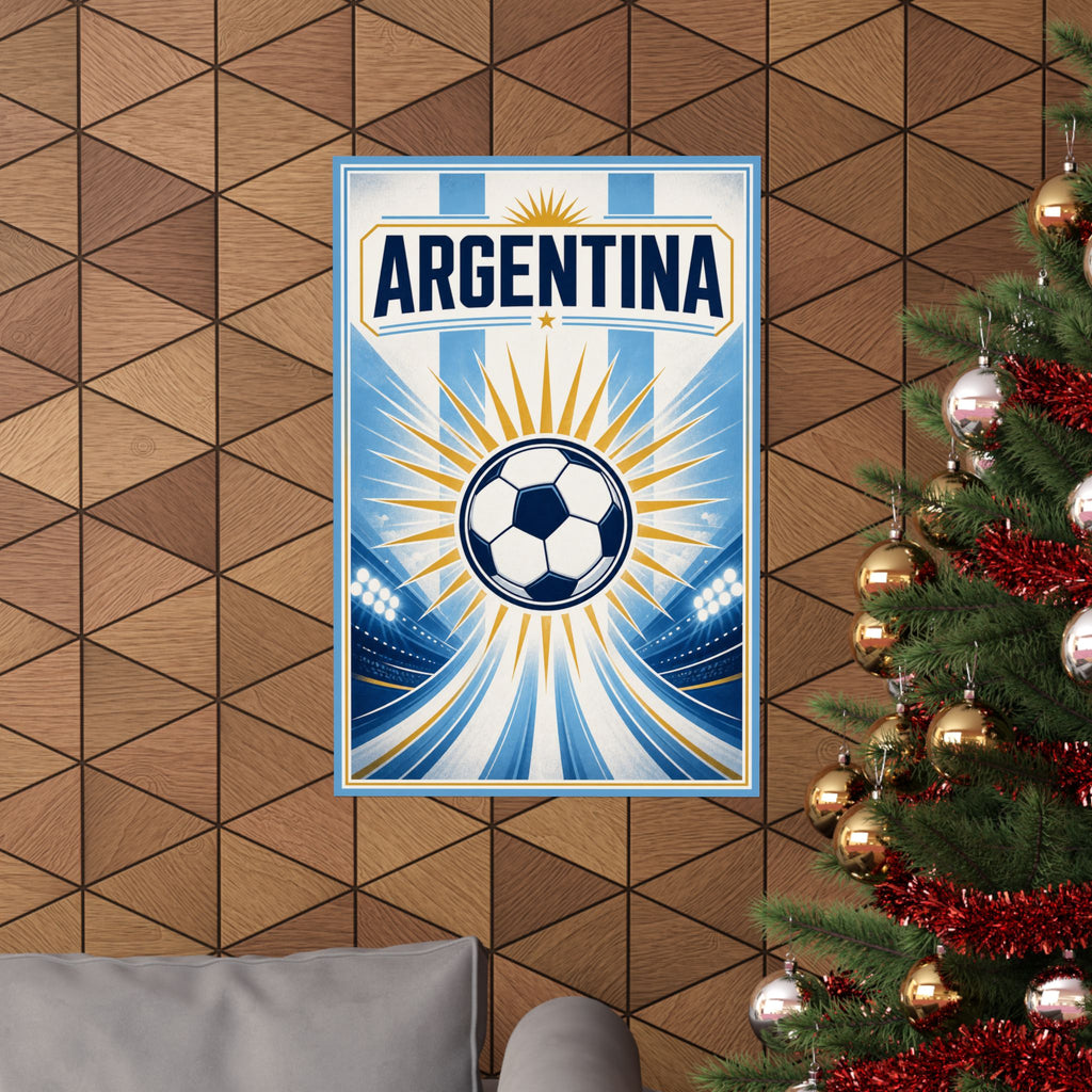 Argentina Soccer Fan Art Poster | Matte Vertical Poster | 2026 soccer season Wall Decor