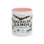 American Samoa National Park Coffee Mug | Pacific Island Rainforest Reef Gift | Accent Color Ceramic 11oz 15oz
