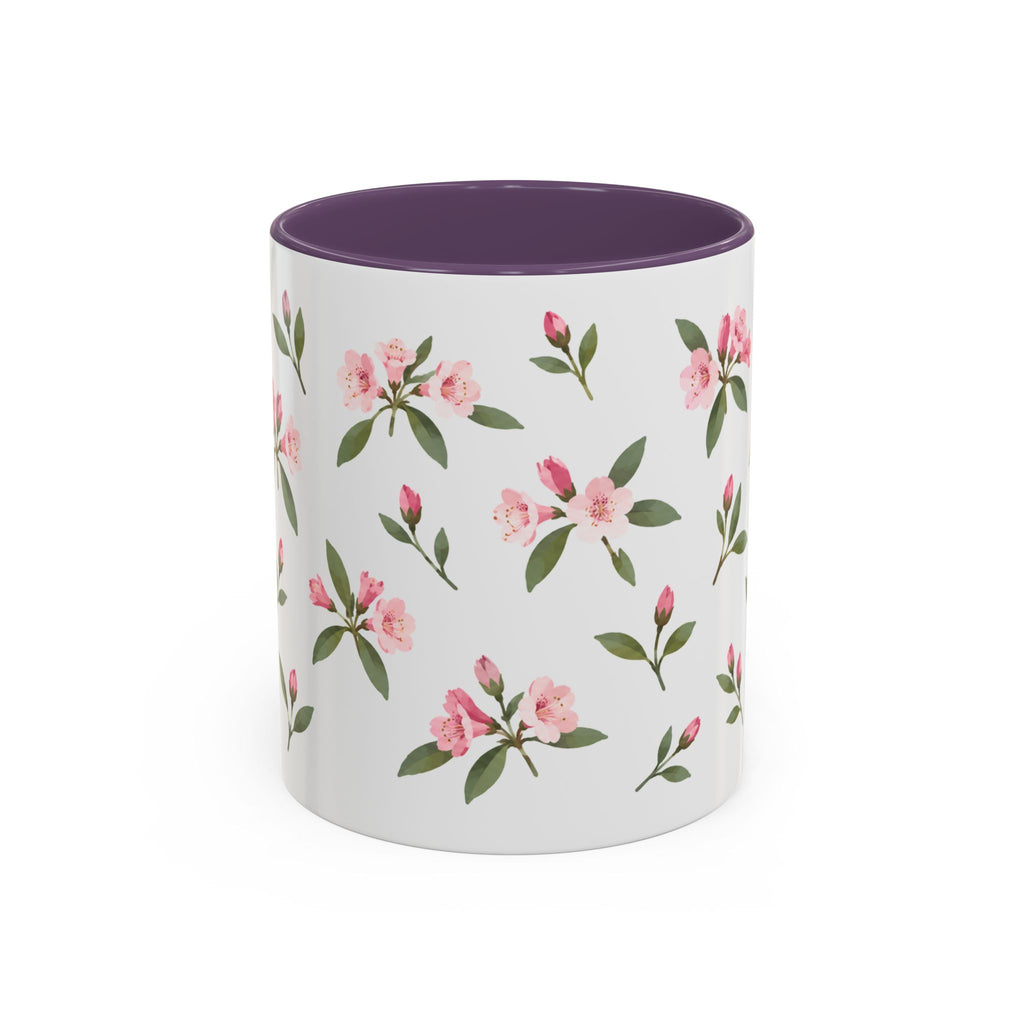 Washington Coast rhododendron Mug, State Flower Floral Coffee Cup, 11oz Botanical Gift