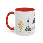 Seoul Coffee Mug | South Korea Travel Souvenir | Porcelain Decal City Gift | 11oz 15oz Accent Mug