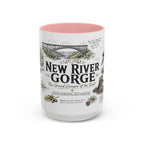 New River Gorge National Park Coffee Mug | West Virginia River Canyon Climbing Gift | Accent Color Ceramic 11oz 15oz
