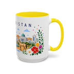 Turkmenistan Coffee Mug | Travel Souvenir Accent Mug | Place Gift Ceramic Cup 11oz 15oz
