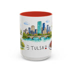 Tulsa Illustrated Travel Mug | City Souvenir Accent Coffee Mug | 11oz 15oz Ceramic Cup