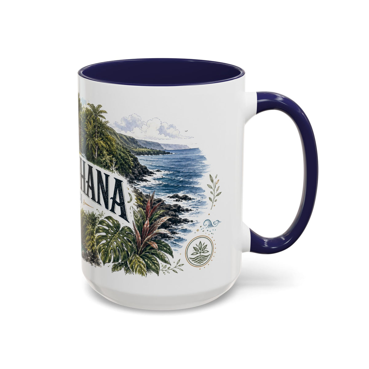 Road to Hana Mug, Maui Travel Souvenir, Bucket List Gift, Accent Ceramic Coffee Mug 11oz 15oz