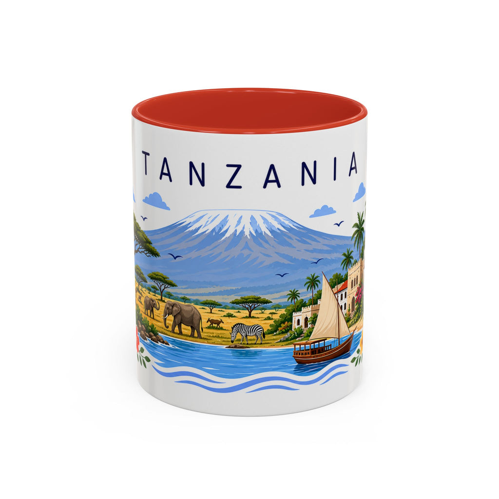 Tanzania Coffee Mug | Travel Souvenir Accent Mug | Place Gift Ceramic Cup 11oz 15oz