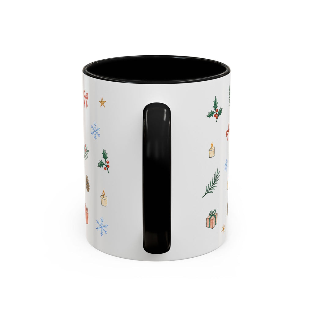 Seattle Christmas Mug | Watercolor Travel Souvenir | Holiday Gift | Accent Ceramic Coffee Cup 11oz 15oz