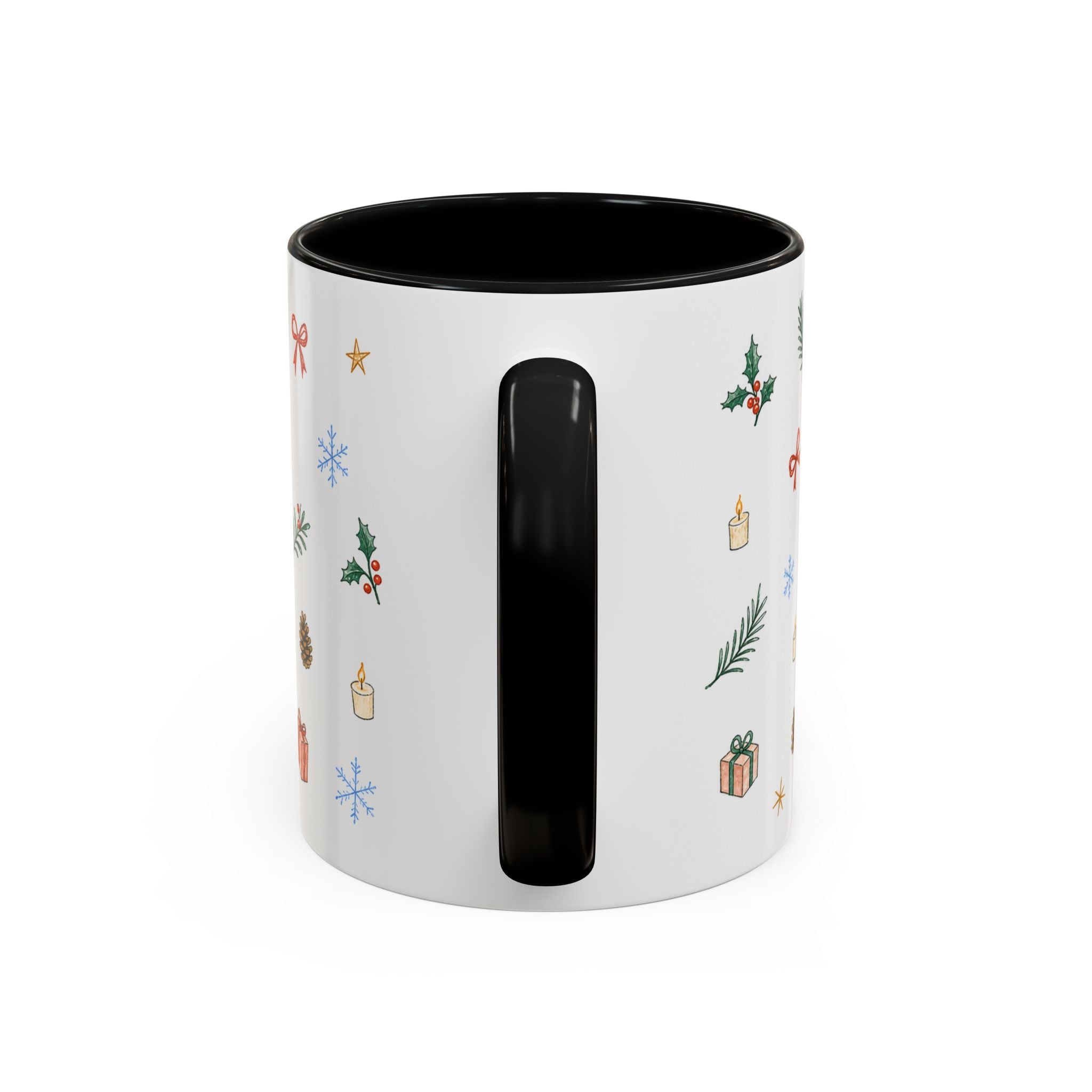 Seattle Christmas Mug | Watercolor Travel Souvenir | Holiday Gift | Accent Ceramic Coffee Cup 11oz 15oz