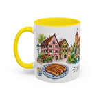 Nuremberg Illustrated Travel Mug | City Souvenir Accent Coffee Mug | 11oz 15oz Ceramic Cup