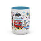 London Travel Mug | European City Souvenir Accent Coffee Mug | 11oz 15oz Ceramic Cup