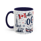 O Canada True North Coffee Mug | Canadian Pride Gift | Accent Color Ceramic 11oz 15oz