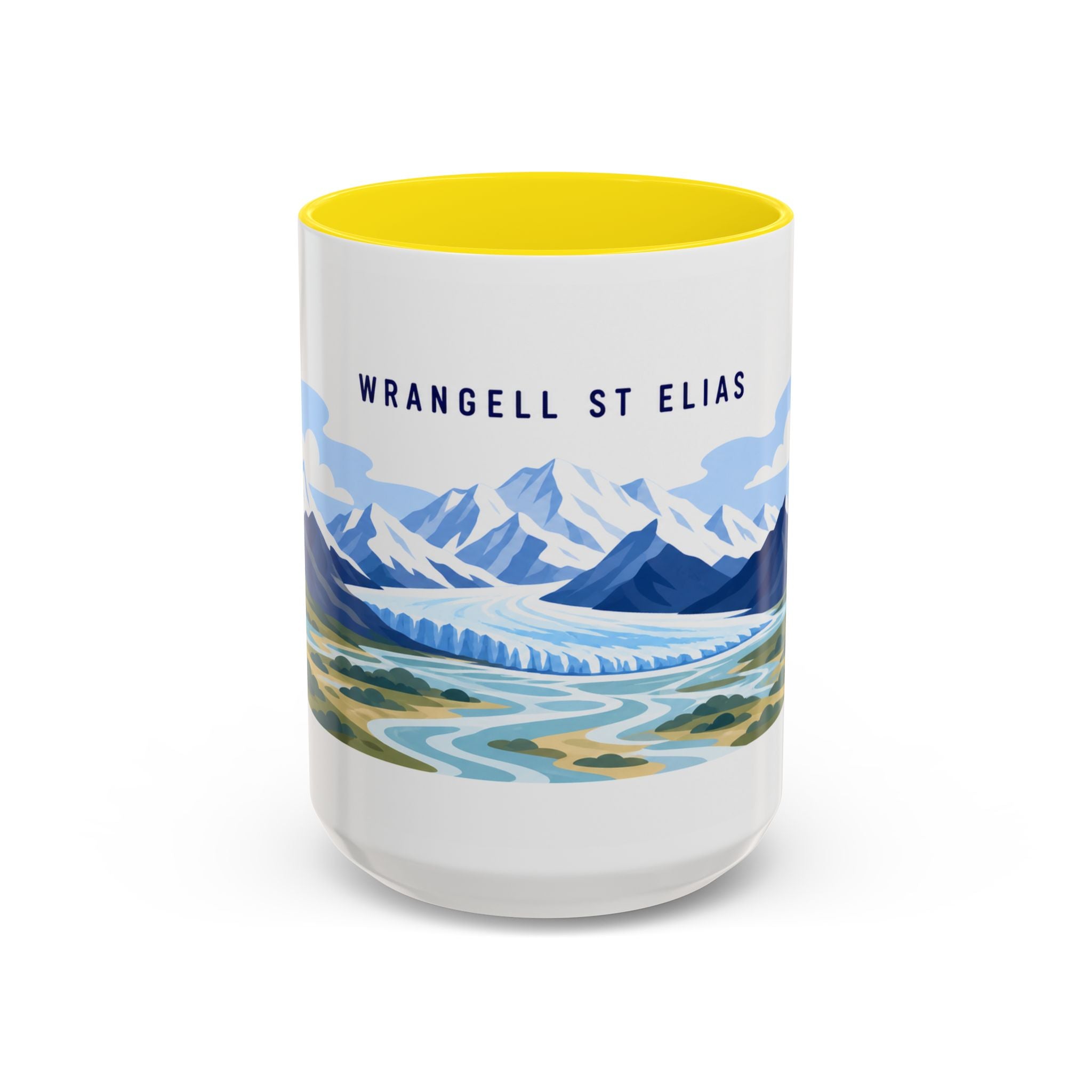 Wrangell-St. Elias National Park Coffee Mug | Solid Color Block Park Souvenir | 11oz 15oz Accent Mug
