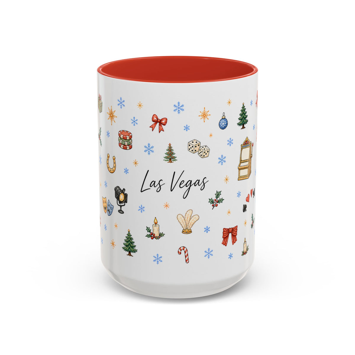 Las Vegas Christmas Mug | Watercolor City Souvenir, Travel Memories (11oz, 15oz)