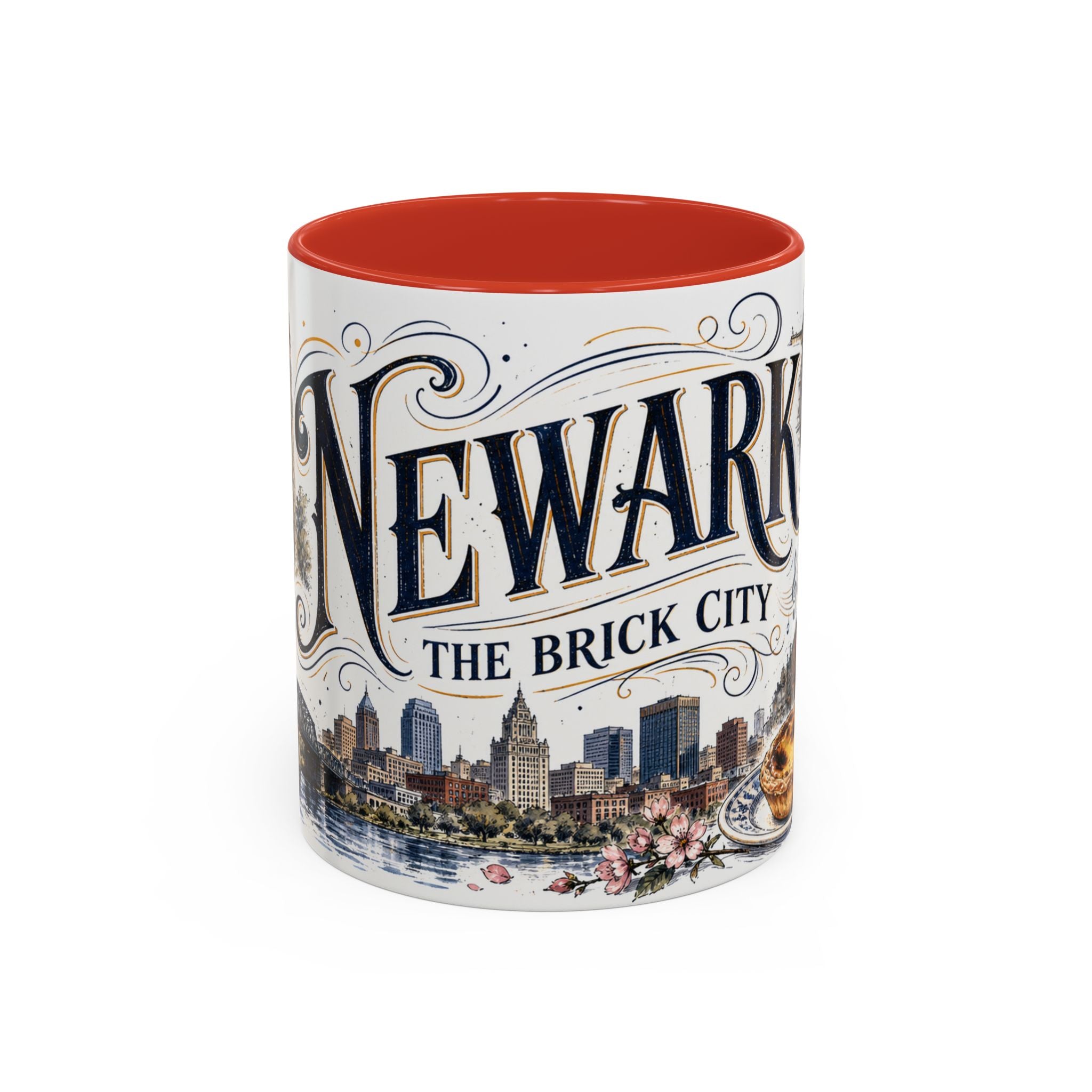 Newark Coffee Mug | United States Travel Souvenir | Vintage Illustrated City Gift | 11 oz 15 oz Accent Mug