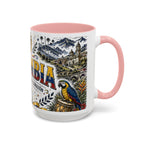 Colombia Soccer Coffee Mug | World Cup Fan Gift | Accent Color Ceramic 11oz 15oz Match Day Cup