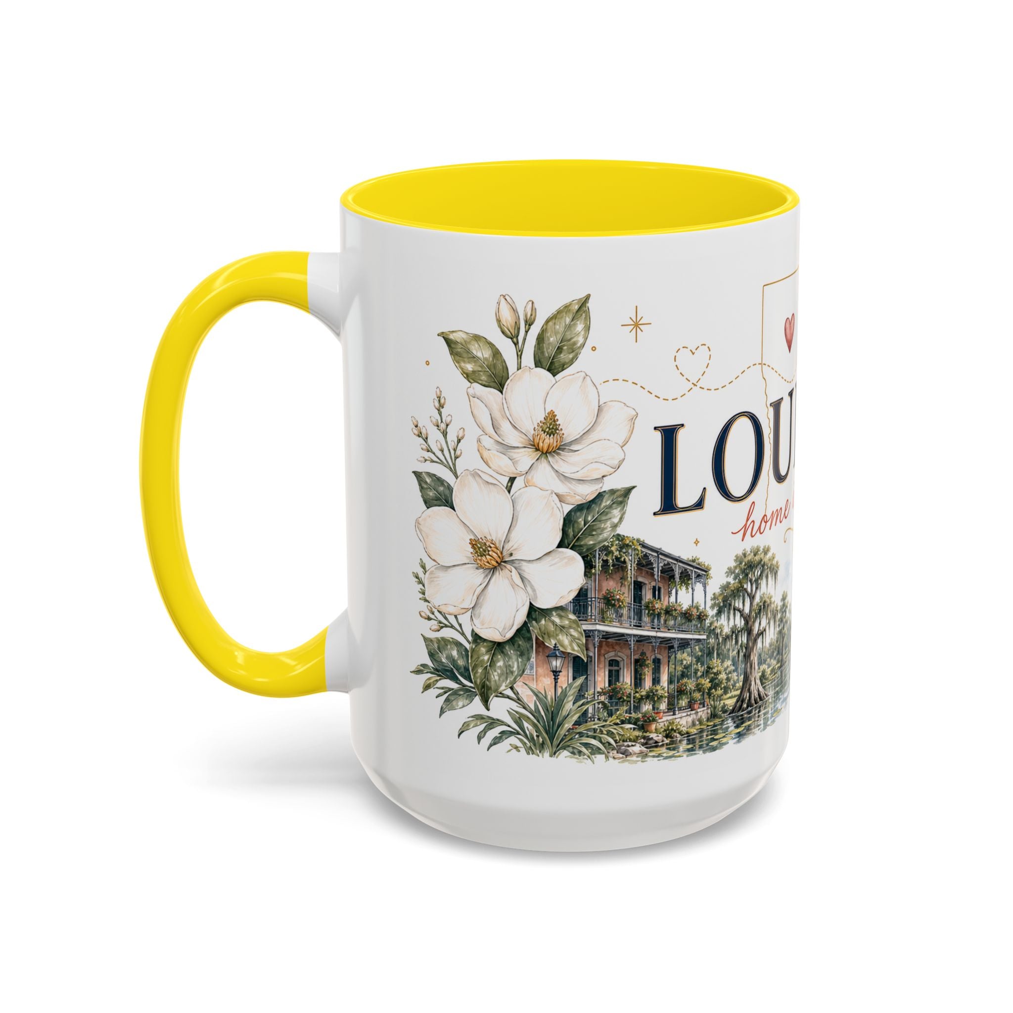 Louisiana Home State Mug | Moving Away Gift | Long Distance Friendship Coffee Cup | 11oz 15oz Accent Mug