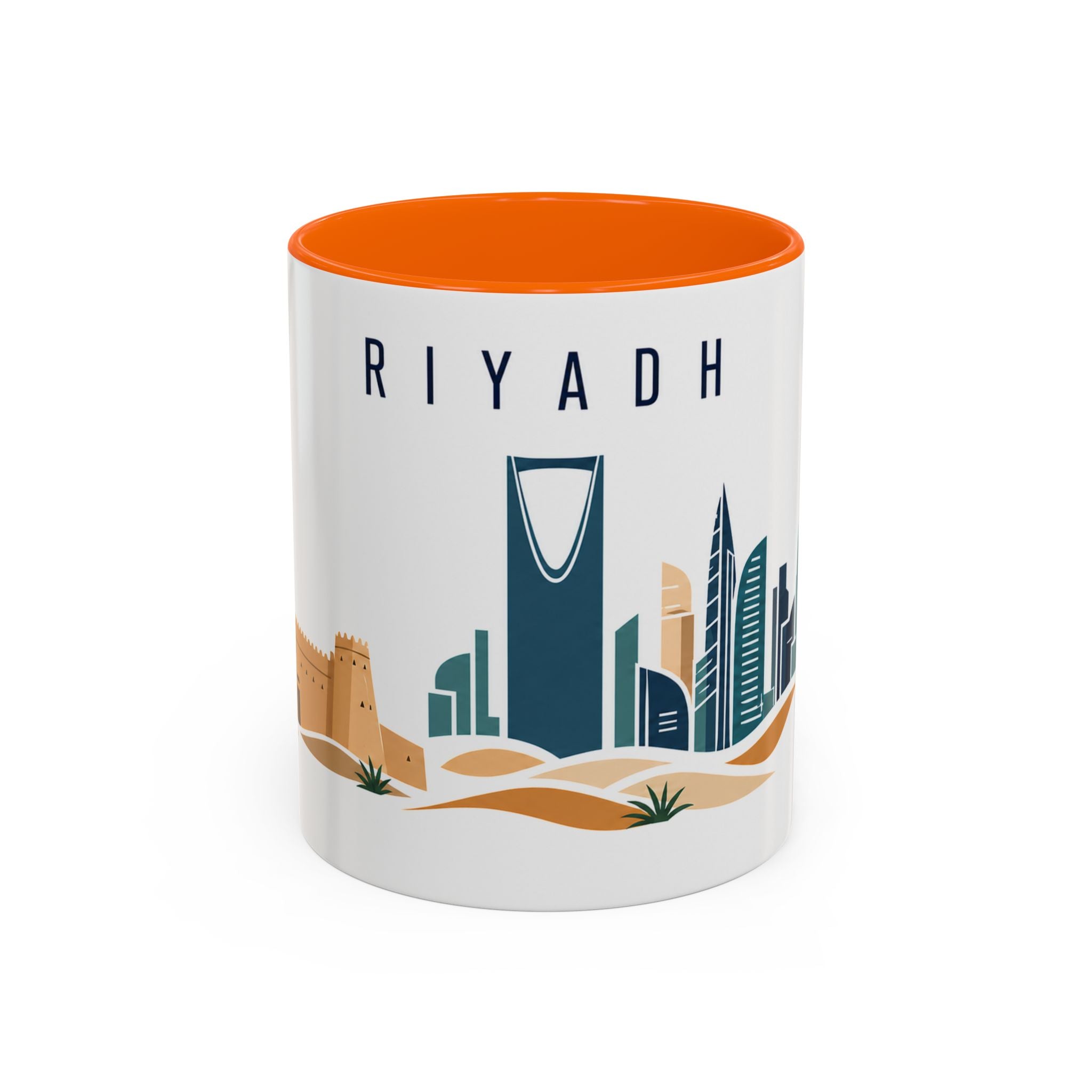 Riyadh Coffee Mug | Saudi Arabia Travel Souvenir | Porcelain Decal City Gift | 11oz 15oz Accent Mug