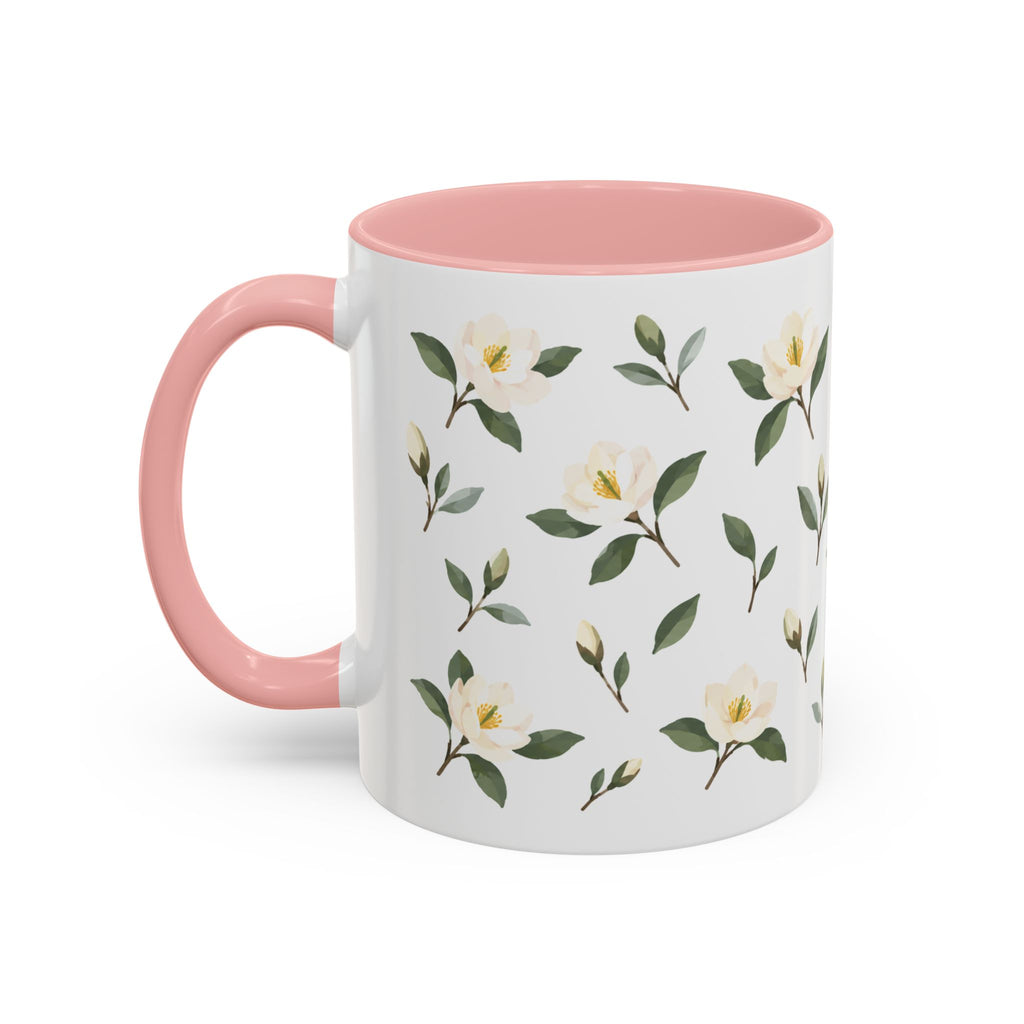 Georgia Sweetbay Magnolia Mug, State Flower Floral Coffee Cup, 11oz Botanical Gift
