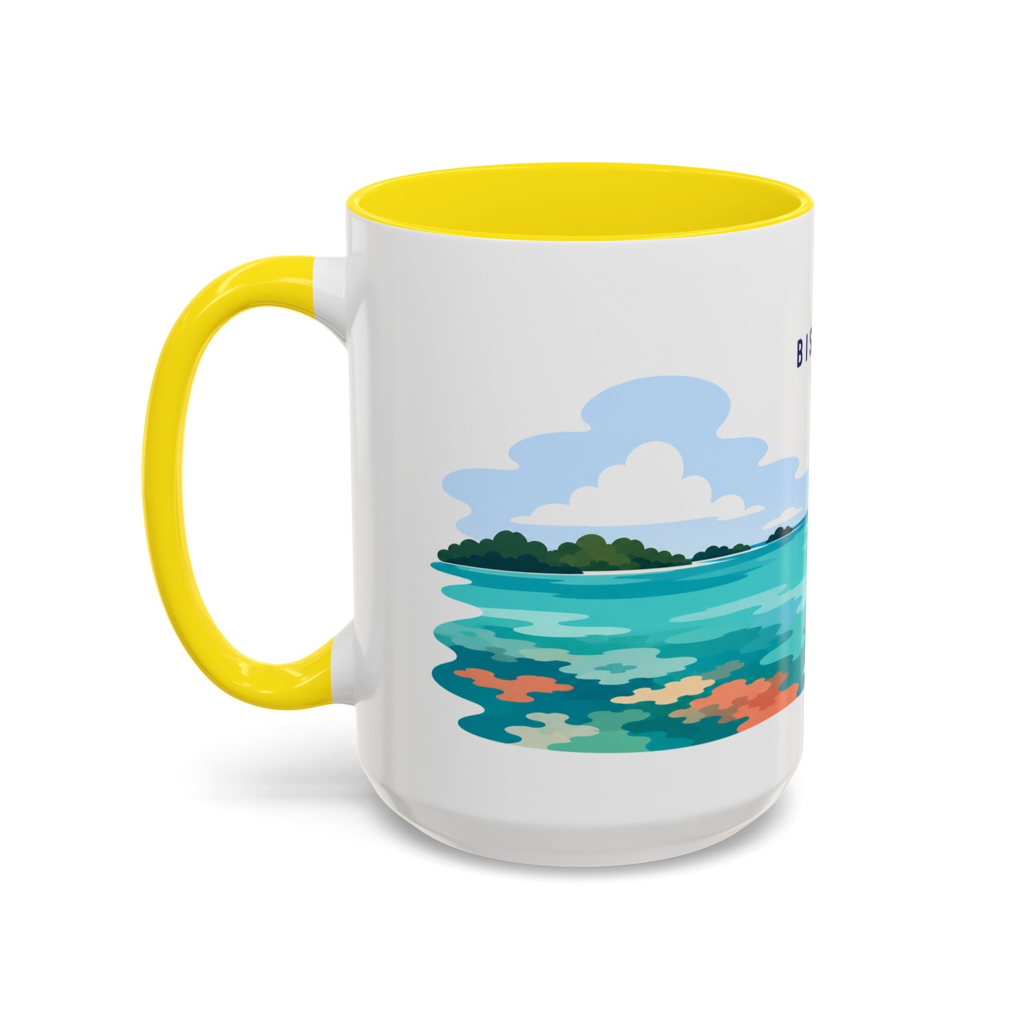 Biscayne National Park Coffee Mug | Solid Color Block Park Souvenir | 11oz 15oz Accent Mug