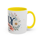 Personalized Name Birth Month Mug | Birth Flower Stone Birthday Gift | 11oz 15oz