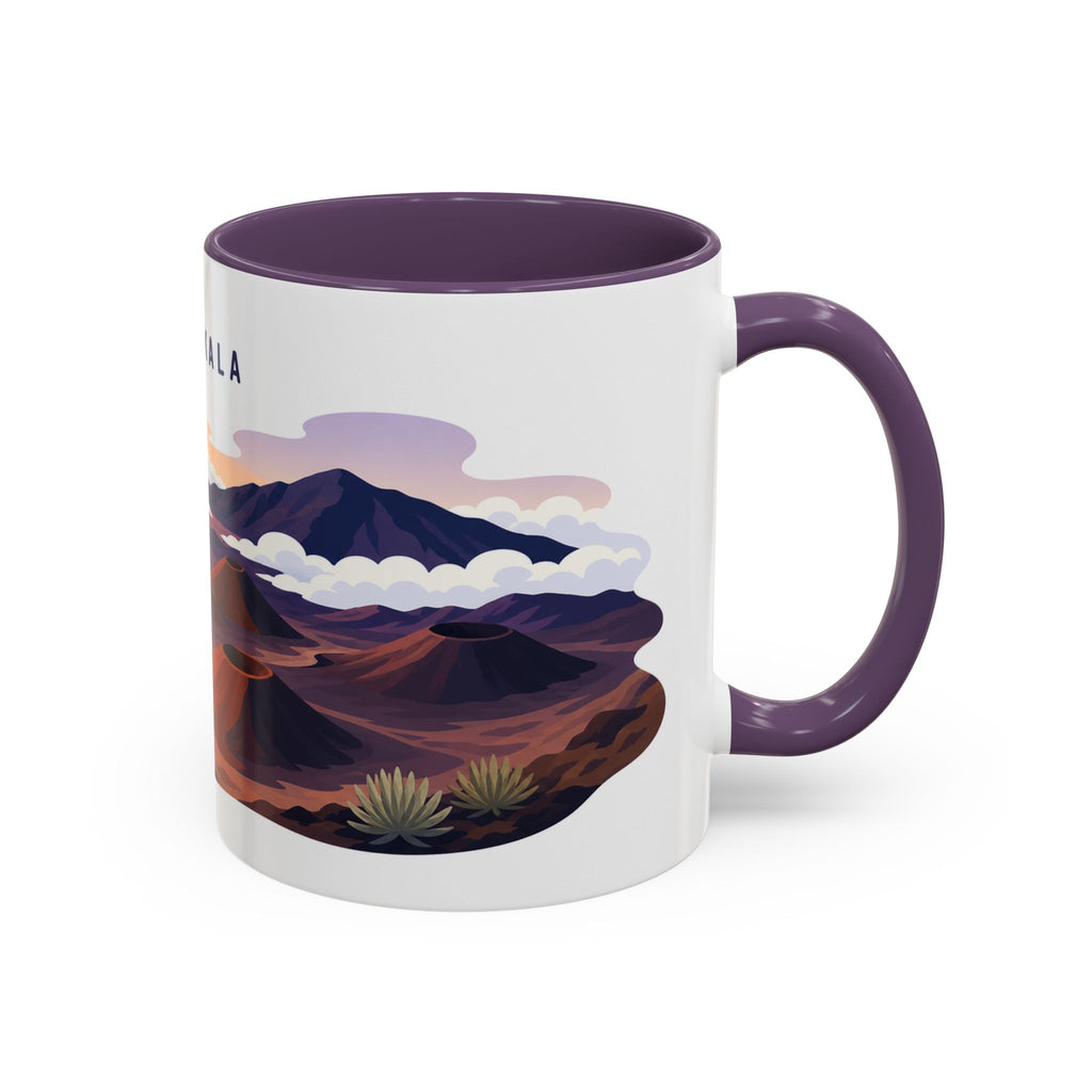 Haleakala National Park Coffee Mug | Solid Color Block Park Souvenir | 11oz 15oz Accent Mug