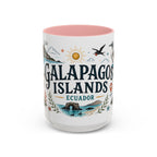 Galapagos Islands Coffee Mug | Travel Destination Souvenir Gift | Accent Color Ceramic 11oz 15oz