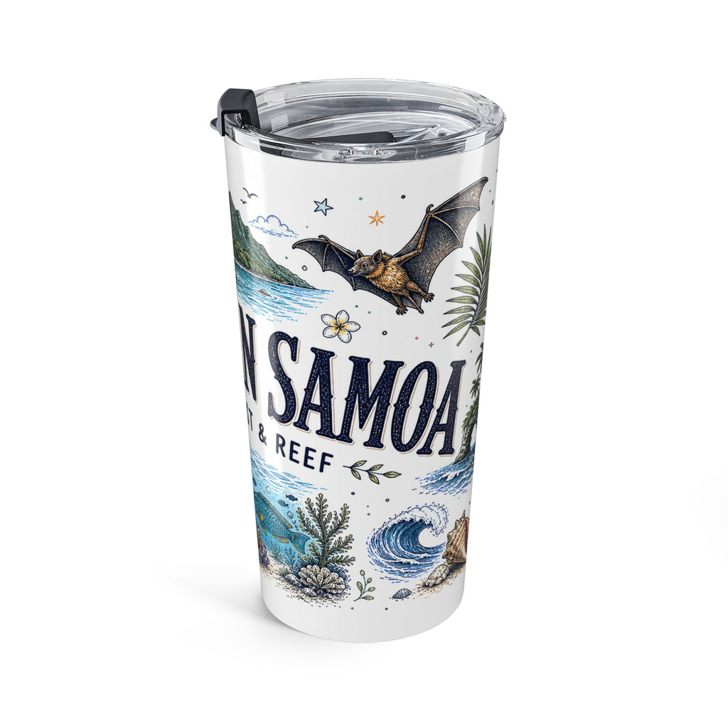 American Samoa National Park 20oz Tumbler | Pacific Island Rainforest Reef Gift | Insulated Stainless Steel Travel Cup