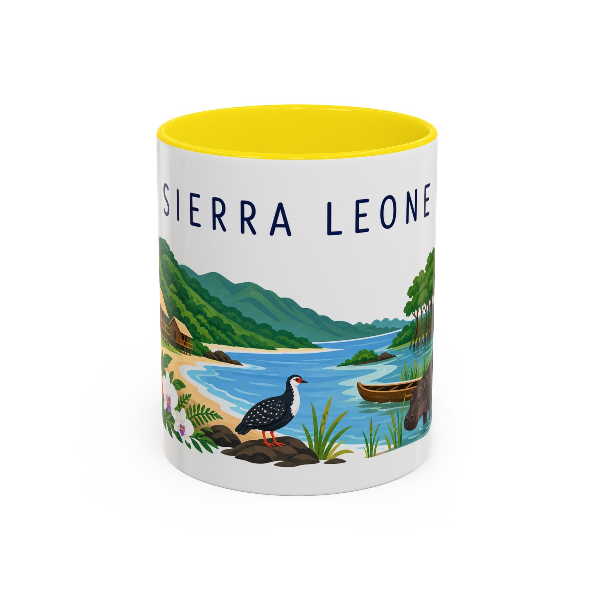 Sierra Leone Coffee Mug | Travel Souvenir Accent Mug | Country Gift Ceramic Cup 11oz 15oz