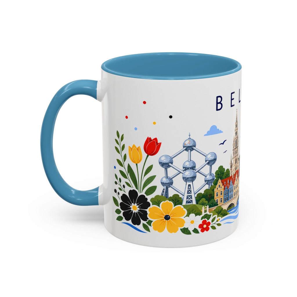 Belgium Coffee Mug | Travel Souvenir Accent Mug | Place Gift Ceramic Cup 11oz 15oz