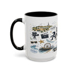 Los Angeles Coffee Mug | California Souvenir City Gift | Accent Color Ceramic 11oz 15oz