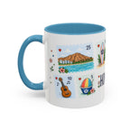 Honolulu Coffee Mug | Postage Stamp Collage Mug | Travel Souvenir Accent Cup 11oz 15oz
