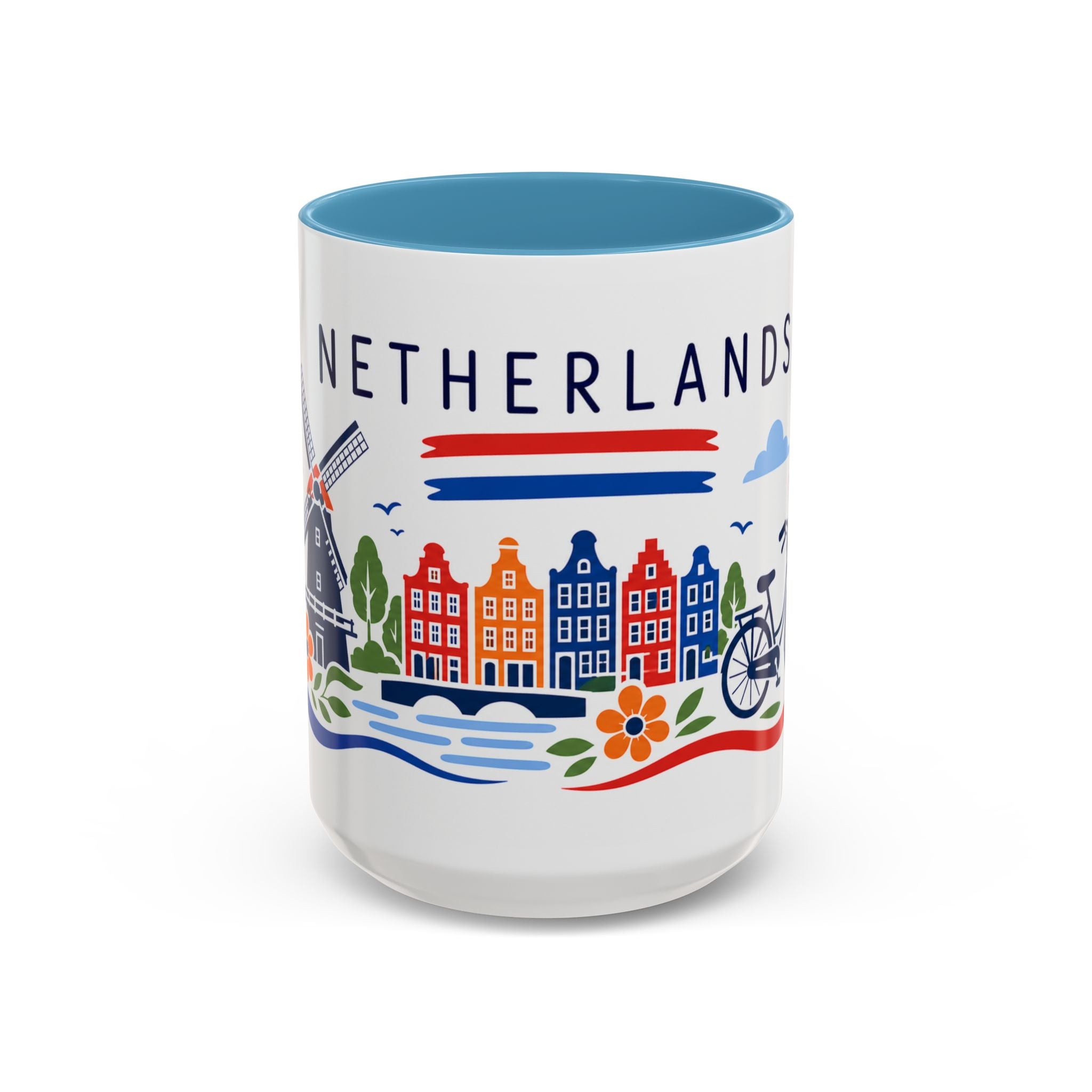 Netherlands Coffee Mug | Travel Souvenir Accent Mug | Country Gift Ceramic Cup 11oz 15oz
