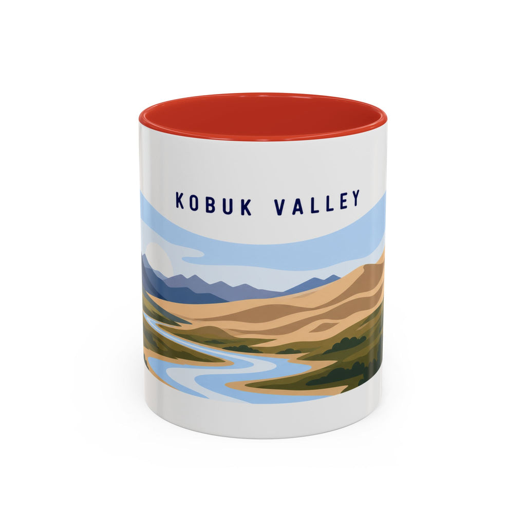 Kobuk Valley National Park Coffee Mug | Solid Color Block Park Souvenir | 11oz 15oz Accent Mug
