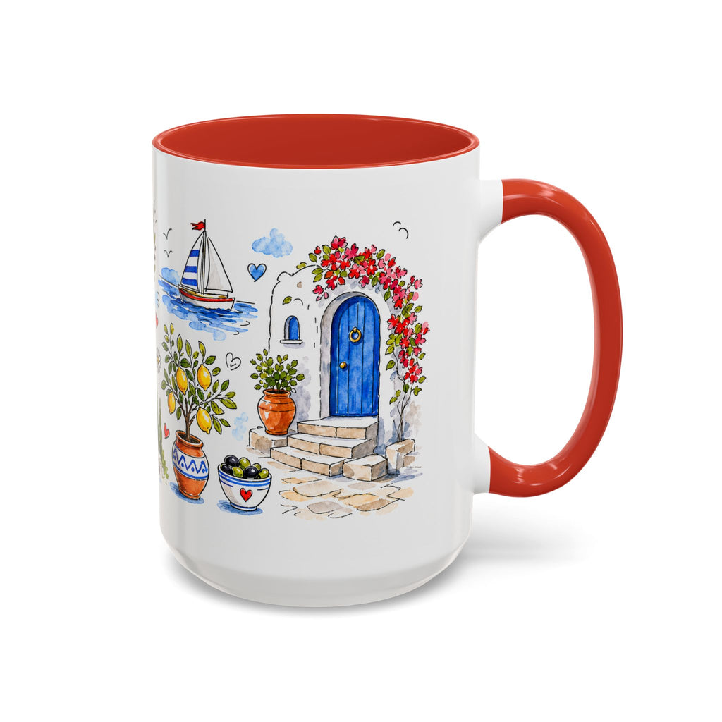 Athens Travel Mug | European City Souvenir Accent Coffee Mug | 11oz 15oz Ceramic Cup