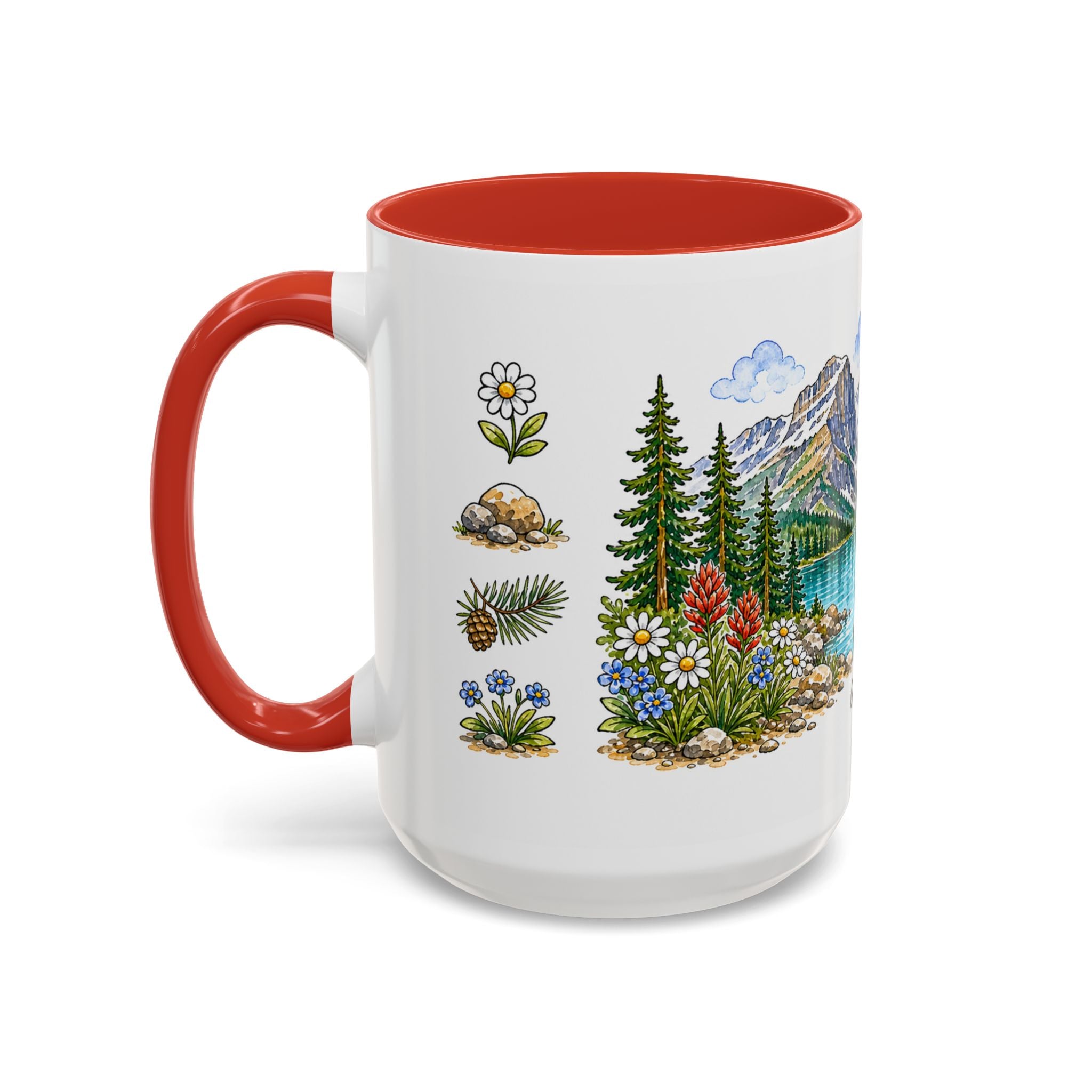 Glacier National Park Mug | US Travel Souvenir Accent Coffee Mug | 11oz 15oz Ceramic Cup