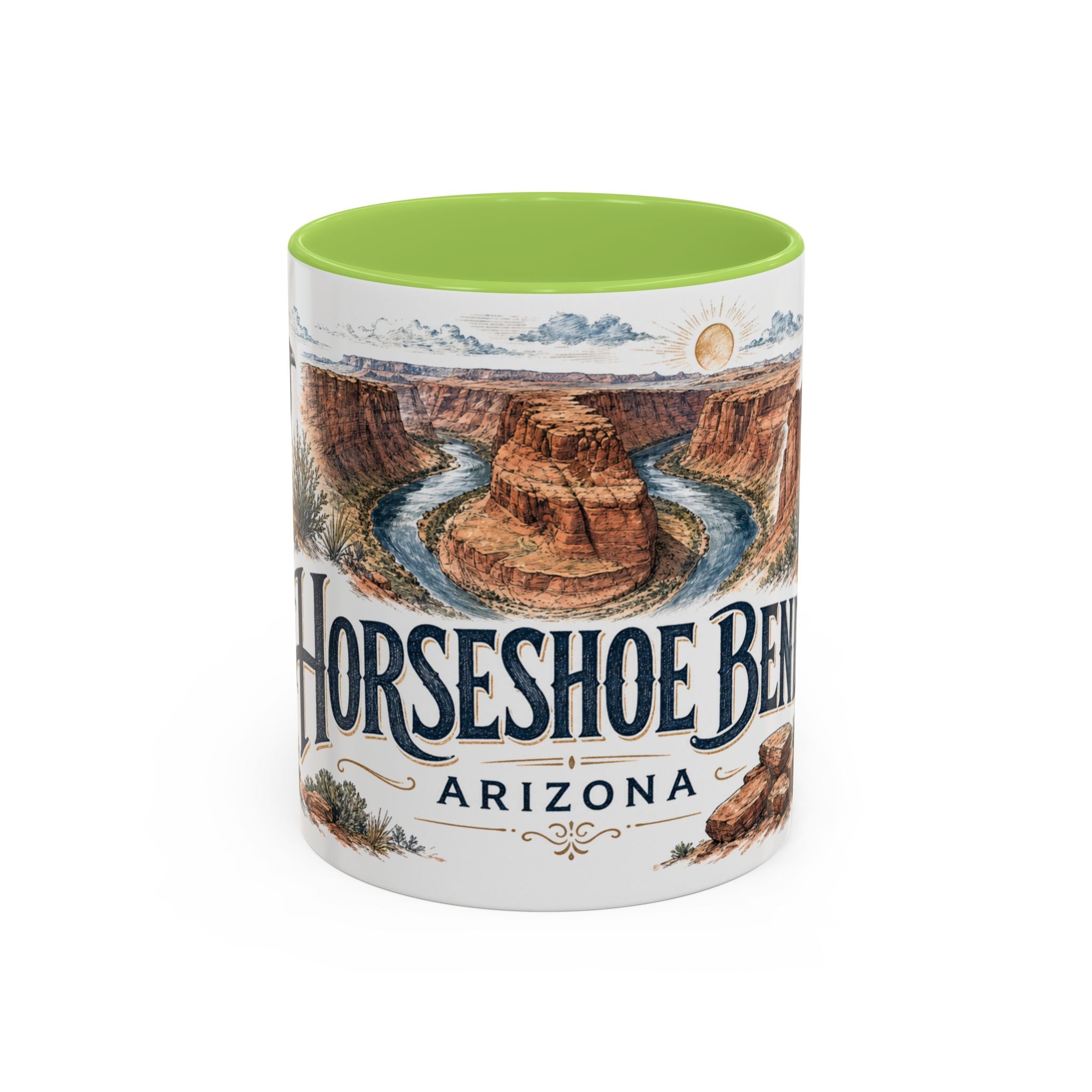 Horseshoe Bend Mug, Arizona Travel Souvenir, Bucket List Gift, Accent Ceramic Coffee Mug 11oz 15oz