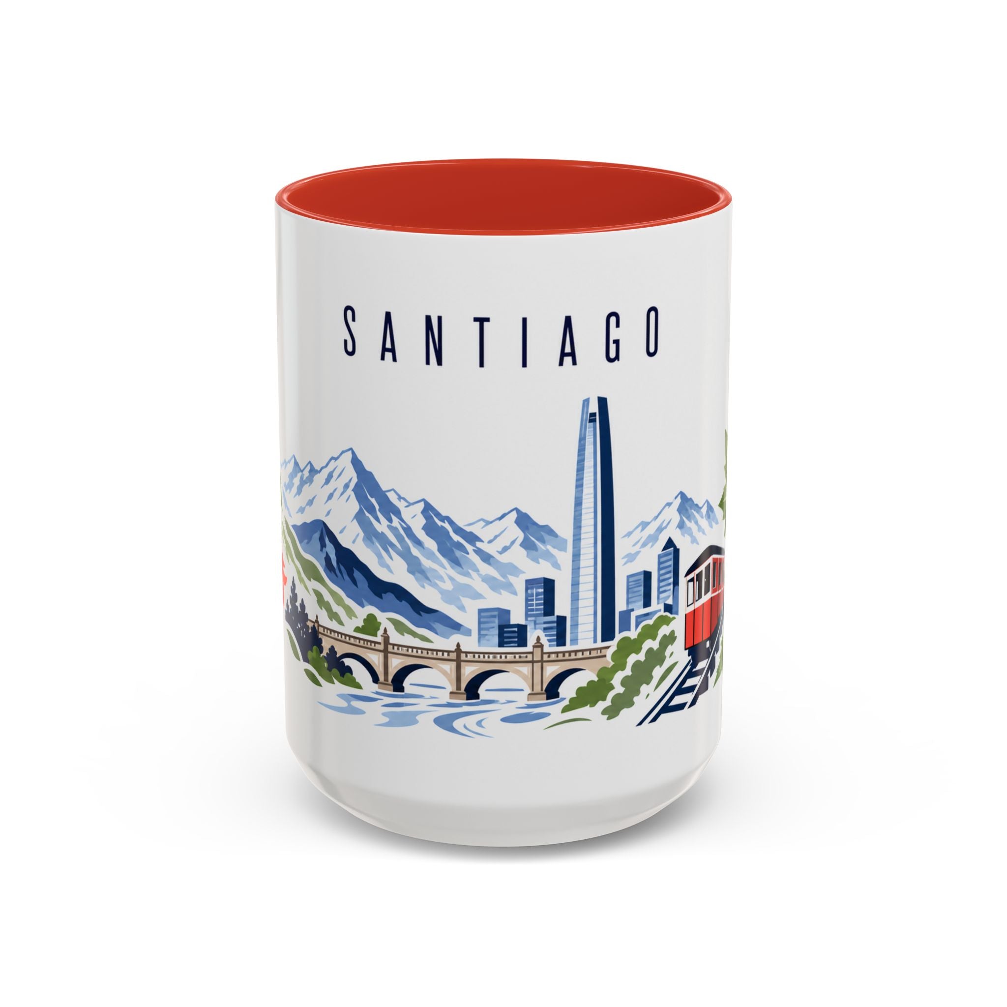 Santiago Coffee Mug | Chile Travel Souvenir | Porcelain Decal City Gift | 11oz 15oz Accent Mug