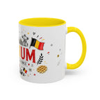 Belgium Soccer Coffee Mug | Soccer Fan Gift | Accent Color Ceramic 11oz 15oz Match Day Cup