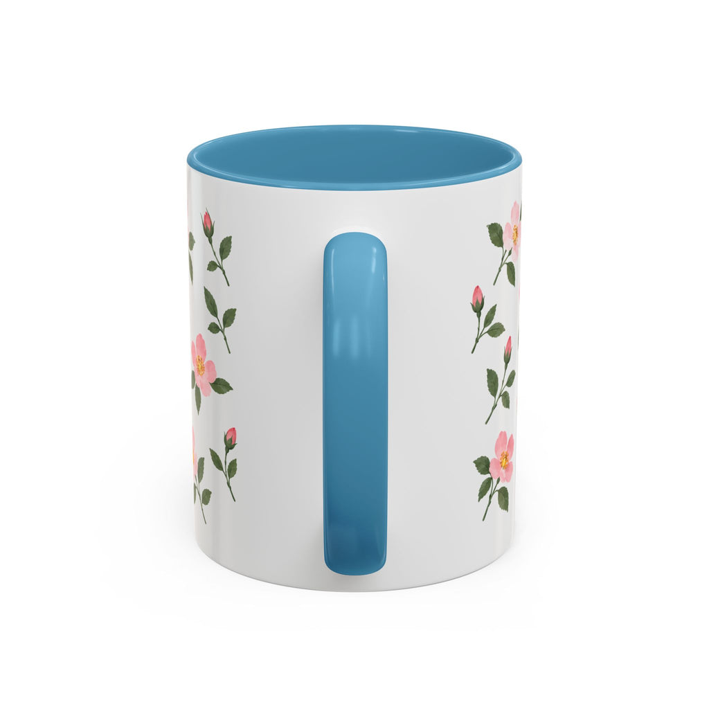 Iowa Wild Rose Mug, State Flower Floral Coffee Cup, 11oz Botanical Gift