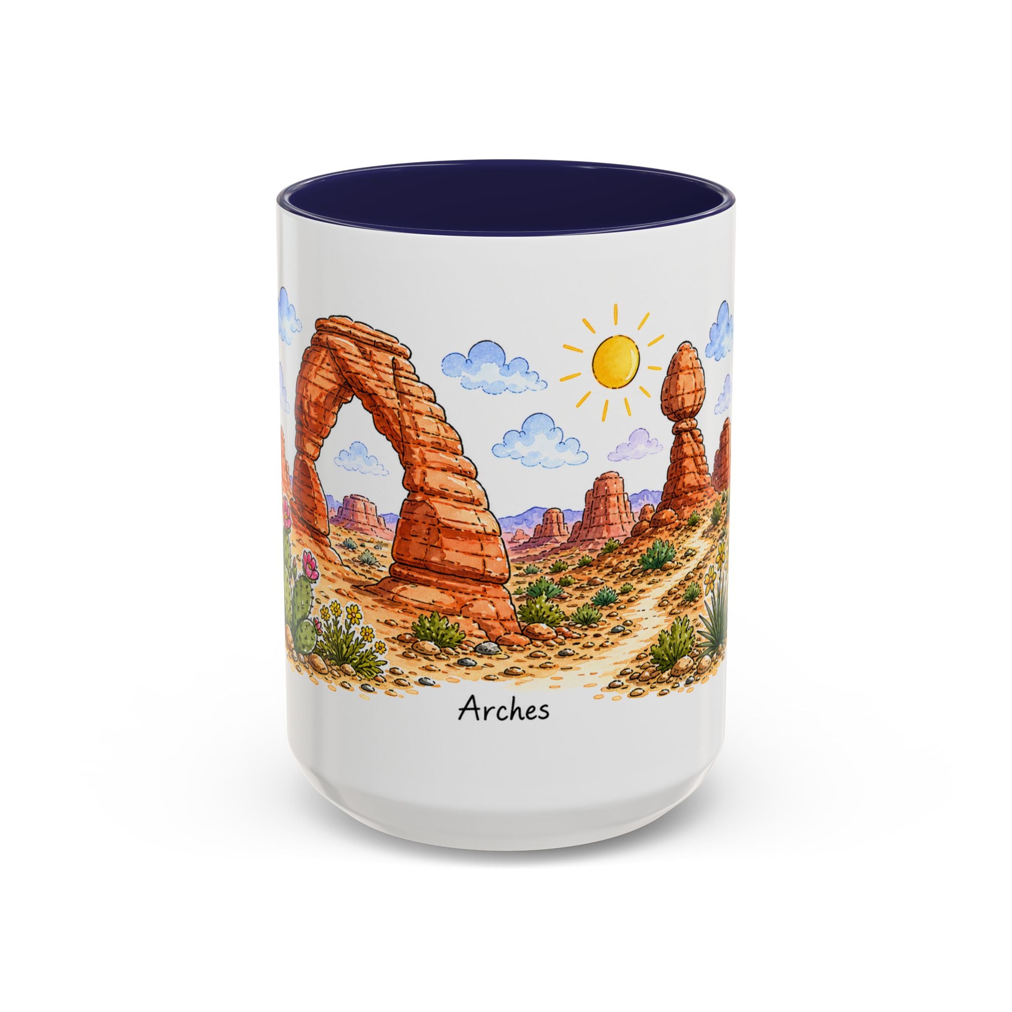 Arches National Park Mug | US Travel Souvenir Accent Coffee Mug | 11oz 15oz Ceramic Cup