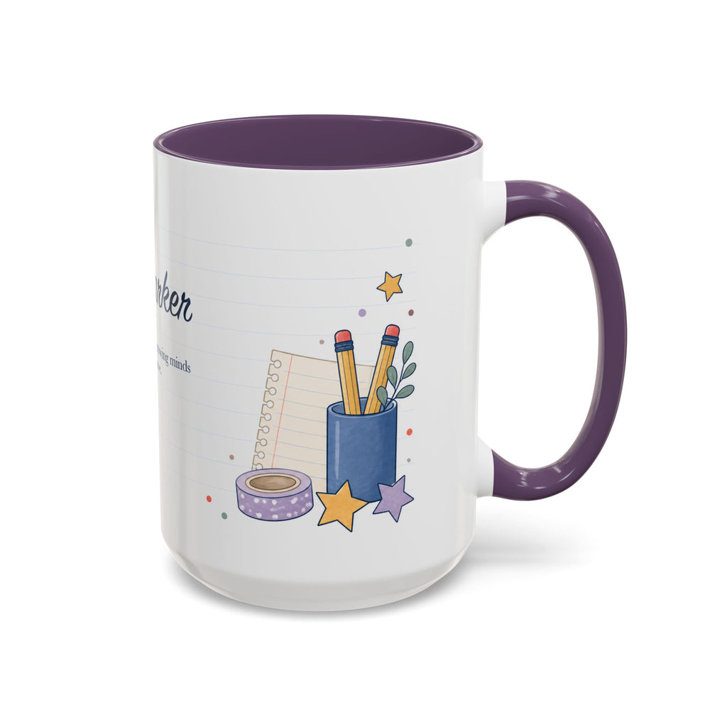 Personalized Teacher Mug | Custom Name Notebook Coffee Cup | Back to School Gift 11oz 15oz