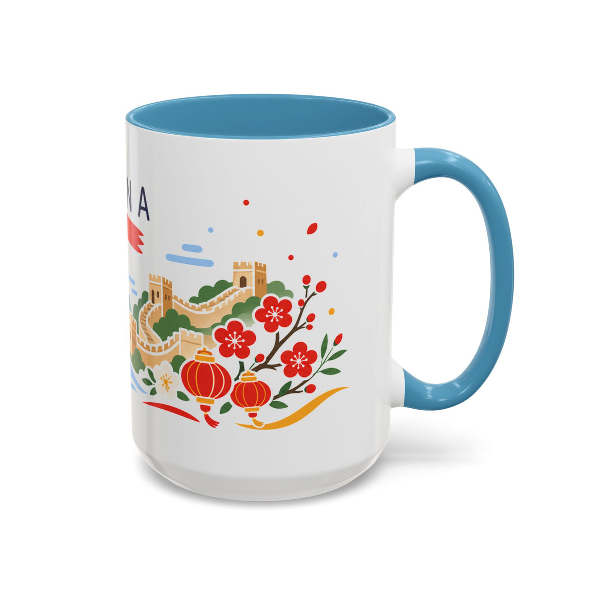 China Coffee Mug | Travel Souvenir Accent Mug | Country Gift Ceramic Cup 11oz 15oz