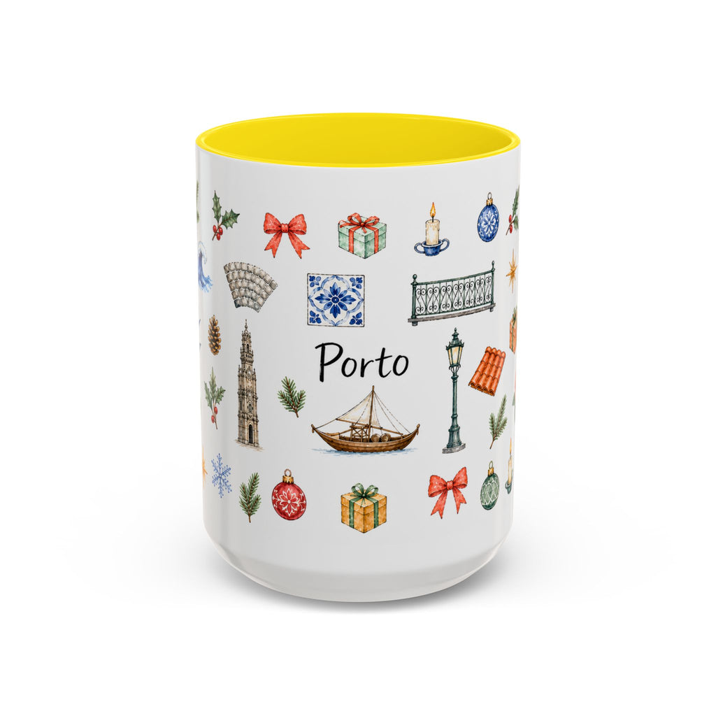 Porto Christmas Mug | Watercolor City Souvenir, Travel Gift (11oz/15oz)