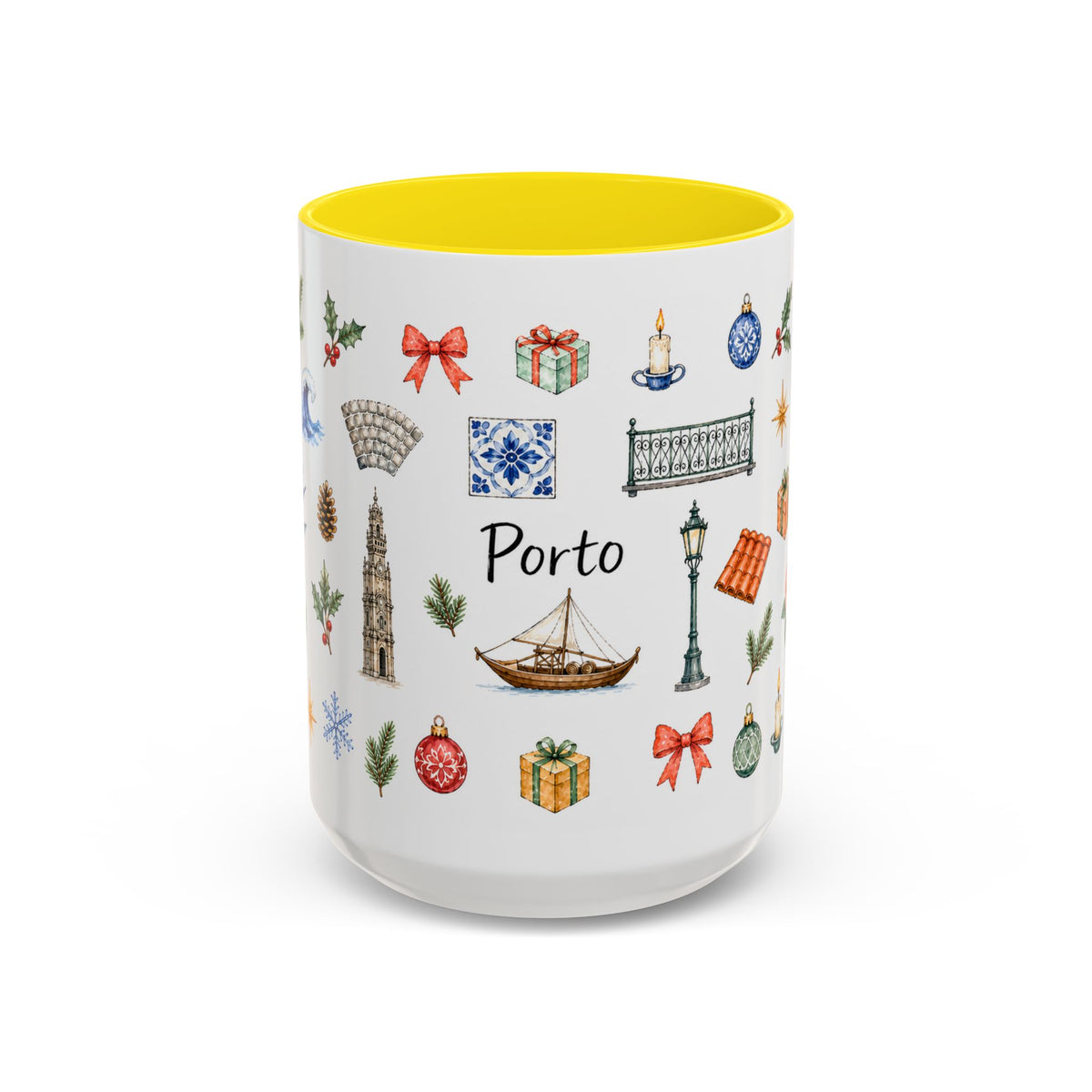 Porto Christmas Mug | Watercolor City Souvenir, Travel Gift (11oz/15oz)