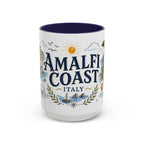 Amalfi Coast Coffee Mug | Travel Destination Souvenir Gift | Accent Color Ceramic 11oz 15oz