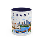 Ghana Coffee Mug | Travel Souvenir Accent Mug | Place Gift Ceramic Cup 11oz 15oz