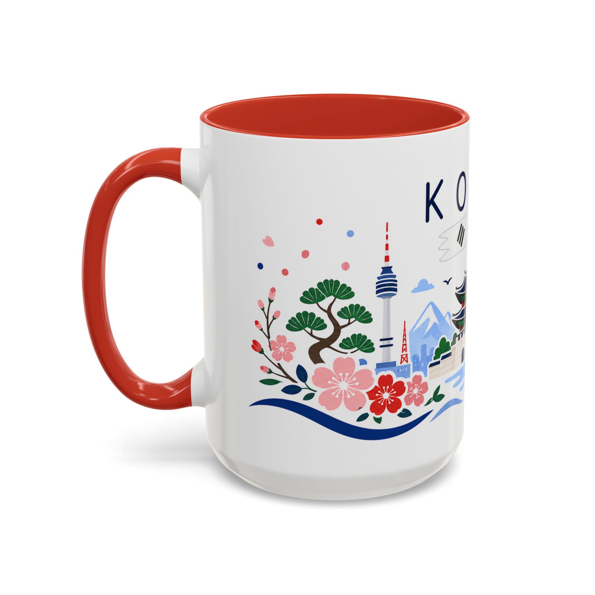 South Korea Coffee Mug | Travel Souvenir Accent Mug | Country Gift Ceramic Cup 11oz 15oz