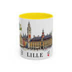 Lille Illustrated Travel Mug | City Souvenir Accent Coffee Mug | 11oz 15oz Ceramic Cup