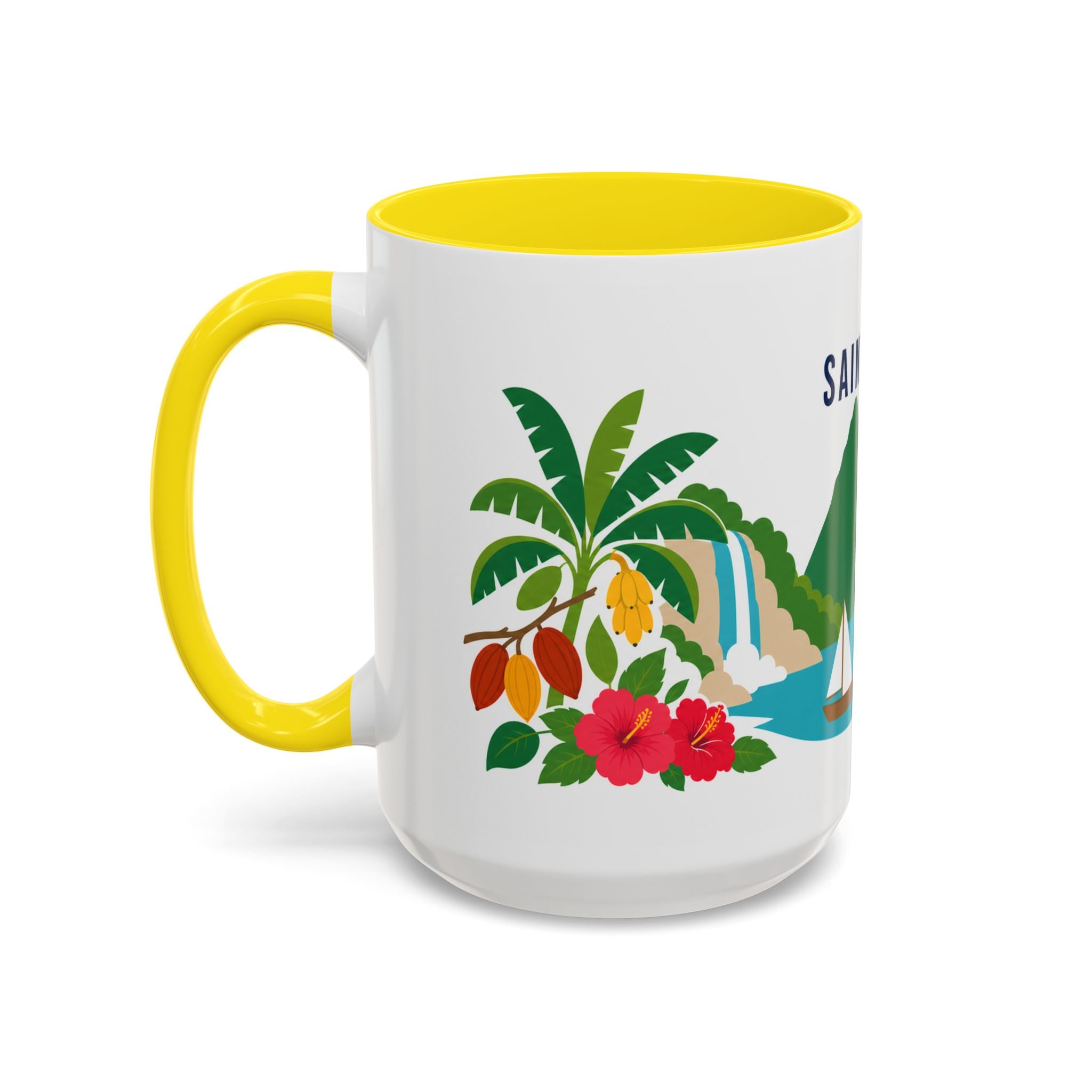 Saint Lucia Coffee Mug | Travel Souvenir Accent Mug | Country Gift Ceramic Cup 11oz 15oz