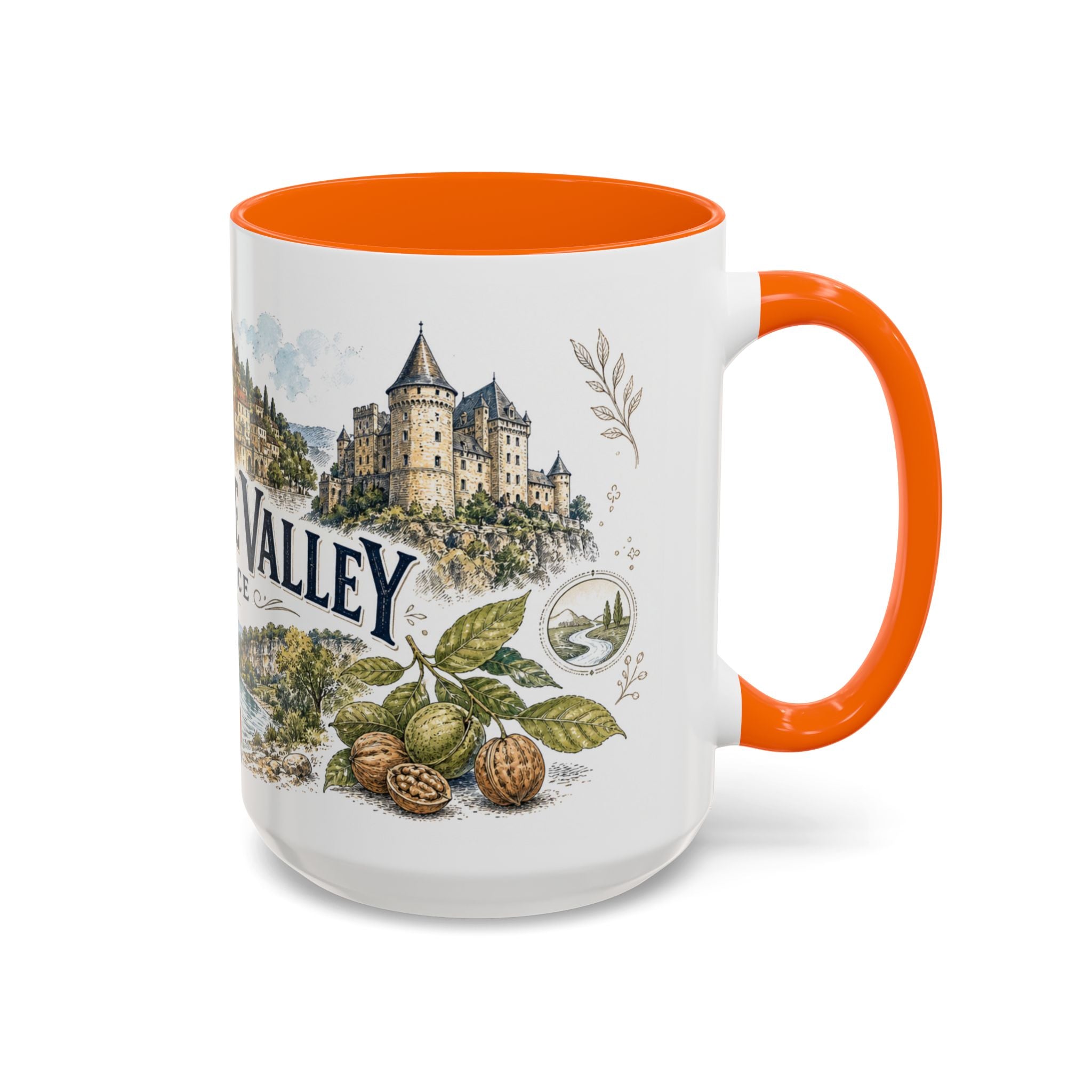 Dordogne Valley Mug, France Travel Souvenir, Bucket List Gift, Accent Ceramic Coffee Mug 11oz 15oz